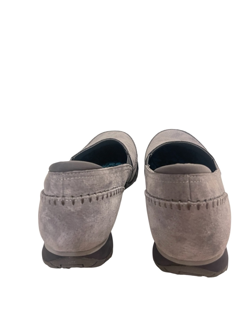 Skechers Alumni Gray Suede Leather Casual Slip-ons Shoes Loafers - Picture 5 of 6
